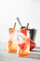 Trendy summer drinks with grapefruit and rosemary close up - PhotoDune Item for Sale