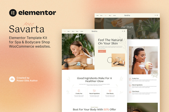 Savarta – Spa & Bodycare Shop Elementor Template Kit