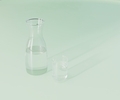 Glass and water carafe on light green background, 3d rendering - PhotoDune Item for Sale