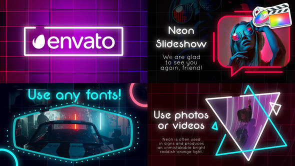 Neon Slideshow for FCPX alt