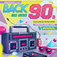 Back To The 90s Flyer Retrowave Night - GraphicRiver Item for Sale