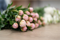 Fresh pink peonies on the table - PhotoDune Item for Sale