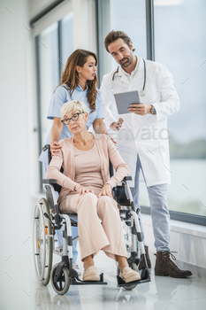 ir senior female wheelchair-bound patient.