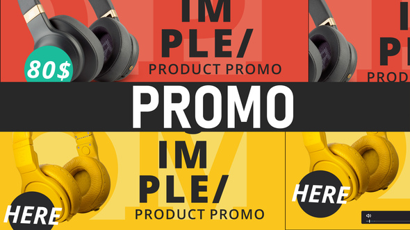 Product Sale Promo DaVinci Resolve template with a FLAT stylish design scene