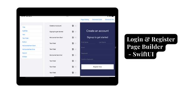 Login & Register Page Builder for SwiftUI