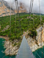 Footbridge Montrebei gorge over Canelles reservoir , Catalonia, Spain. - PhotoDune Item for Sale