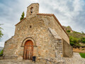 Romanesque hermitage of Santa Quiteria and San Bonifacio over Canelles reservoir , Catalonia, Spain. - PhotoDune Item for Sale