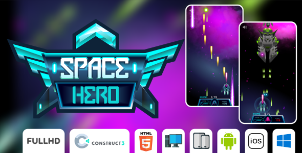 Space Hero - HTML5 Game (Construct3)