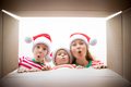 Surprised family unpack Christmas gift box - PhotoDune Item for Sale