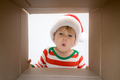 Surprised child unpack Christmas gift box - PhotoDune Item for Sale