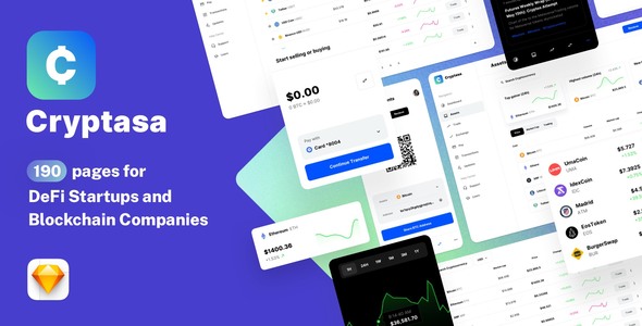 Cryptasa - UI kit for DeFi Startups and Crypto Apps