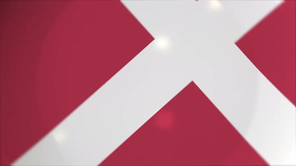 Flag of Denmark on the Plate alt