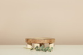 Empty round wooden podium - PhotoDune Item for Sale