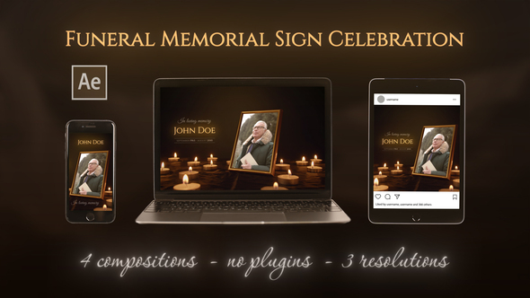 Funeral Memorial Sign Celebration