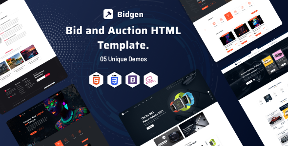 Bidgen - Multivendor Bidding HTML Template
