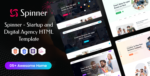 Spinner - Startup and Digital Agency HTML Template