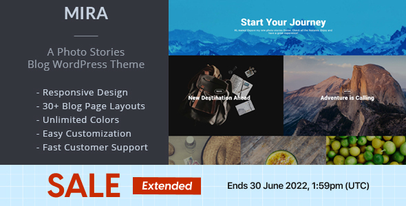 Mira - A Photo Stories Blog WordPress Theme