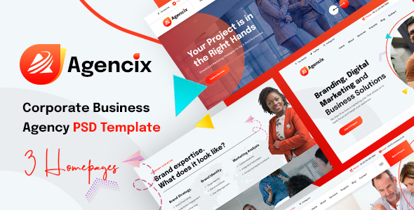 “Agencix - Corporate Business Agency PSD Template ”