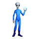 Gray Alien with Blue Suit - GraphicRiver Item for Sale