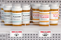 Placebo and extra strength placebo pills in box for different prices. - PhotoDune Item for Sale