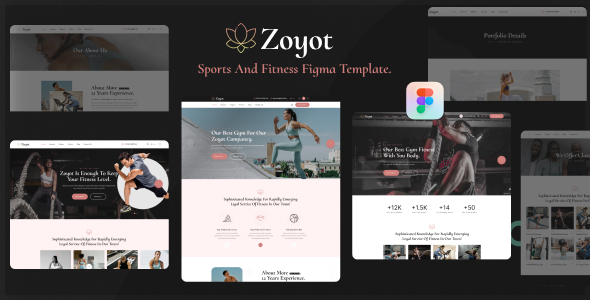 Zoyot - Sports and Fitness Figma Template