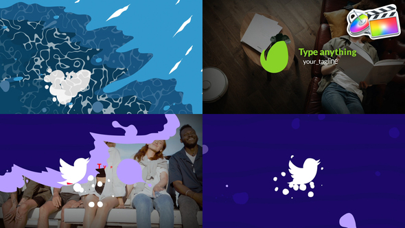 Cartoon Liquid Logo Opener for FCPX alt