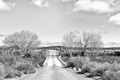 Single lane road bridge between Fraserburg and Sutherland. Monochrome - PhotoDune Item for Sale