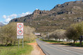 Warning signs at the start of the Bains Kloof Pass - PhotoDune Item for Sale
