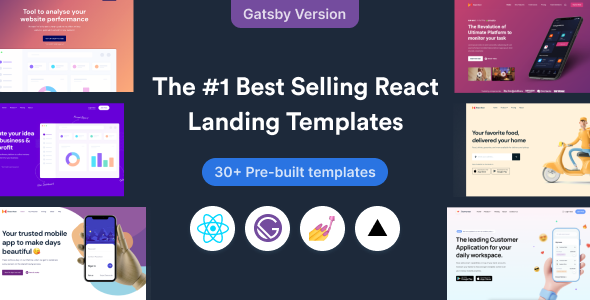 Templates: Agency Landing Template App Landing Page Gatsby Js Gatsby Js Landing Landing Landing Template Portfolio Landing Page React React Js React Landing React Landing Template React Template Saas Landing