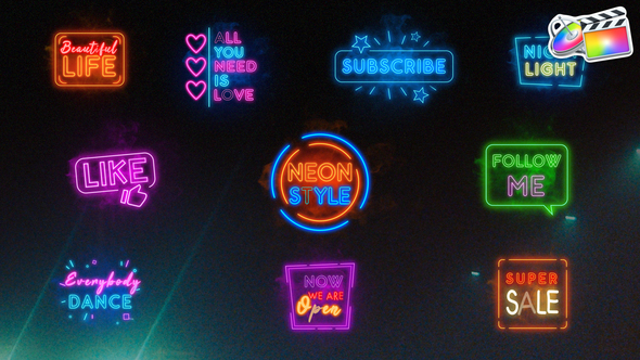 Neon Titles for FCPX alt
