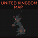 United Kingdom Map and HUD Elements - VideoHive Item for Sale