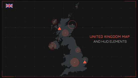United Kingdom Map and HUD Elements