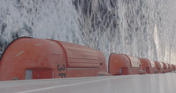 Lifeboat on Cruise Ship on the Sea