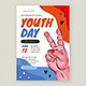 Retro Youth Day Event Flyer - GraphicRiver Item for Sale