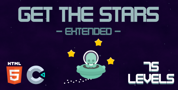 Get the Stars - Extended - HTML5 Game (Construct 3)