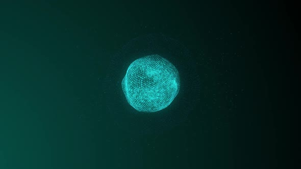 Holographic Glowing Digital Particles Background