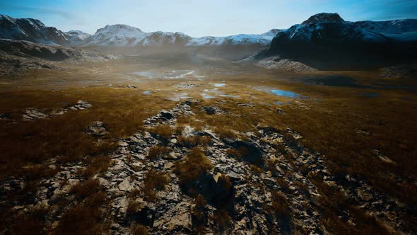 Small Lakes in Canada Near Mountains