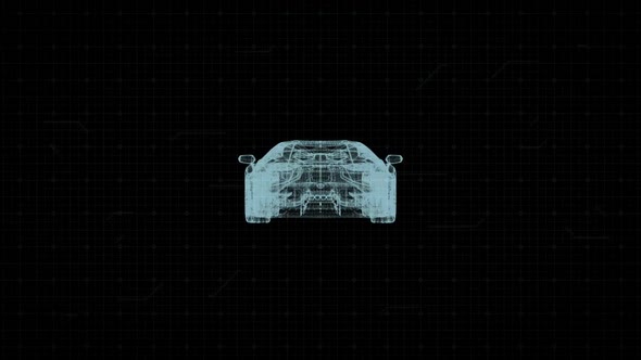 3D Lamborghini Aventador Hologram / HUD