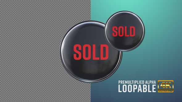 Sold Badge Looping with Alpha Channel