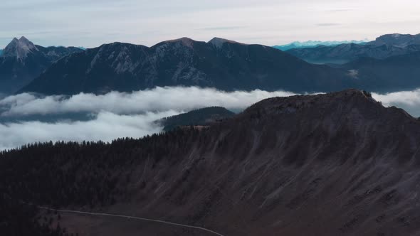 Aerial view of Achenkirch in autumn, Austria