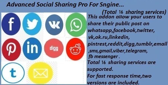 Advanced Social Sharing Pro For Sngine