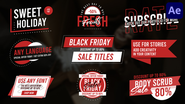 Black Friday Titles for After Effects alt