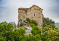Romanesque hermitage of Santa Quiteria and San Bonifacio over Canelles reservoir , Catalonia, Spain. - PhotoDune Item for Sale