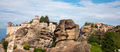 Meteora Greece. Great Megalo Meteoro and Varlaam Monastery building on top of rock. Europe - PhotoDune Item for Sale