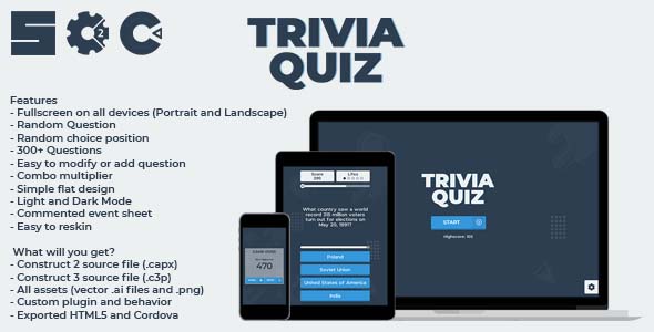 Trivia Quiz - HTML5 Trivia Quiz (Construct 2/3)