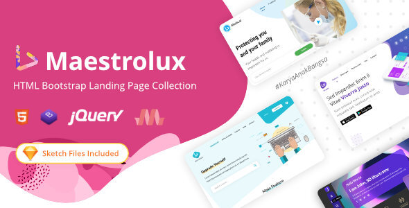 Maestrolux - HTML Landing Page Collection