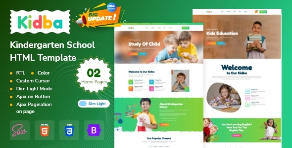 Education | Online Education | Kids Education | Education HTML - Kidba