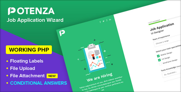 Potenza - Job Application Form Wizard