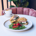 Healthy breakfast, sandwich with coffee in a cafe - PhotoDune Item for Sale