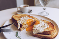 Croque madame, french toast with poached egg, ham and cheese - PhotoDune Item for Sale